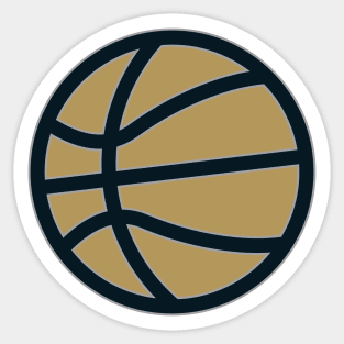 Simple Basketball Design In Your Team's Colors! Sticker